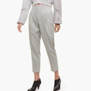 WILFRED Chambery Pants Grey Pleated Pant Wool Cashmere Blend Size 6 Aritzia